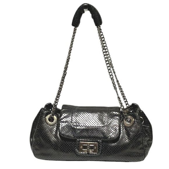 CHANEL Black Leather Shoulder Bag - Picture 1 of 9